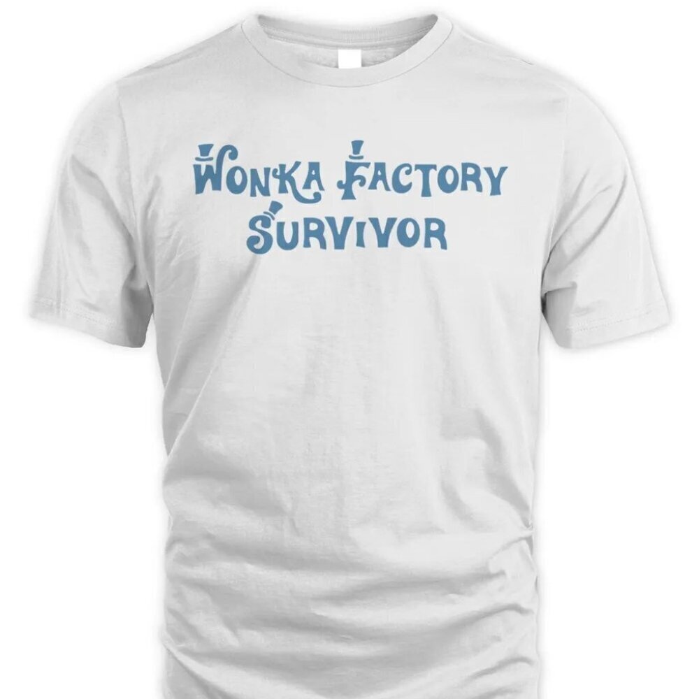 Candy Factory Survivor Graphic T-Shirt Funny Humor Tee Sweet Tooth Casual - Picture 1 of 4